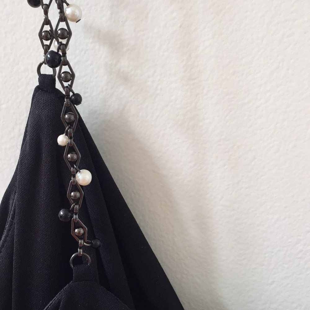 Laundry by Shelli Segal Drape Chain Strap Dress with Jagged Edge Retail for $465 - Picture 7 of 7